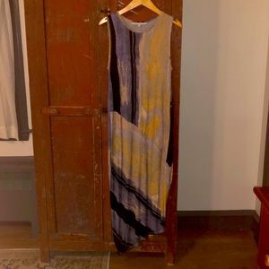 🍀 RACHEL tie dye Maxi- lined dress size L
